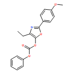 Carbonic acid, 4-ethyl-2-(4-methoxyphenyl)-5-oxazolyl phenyl ester 