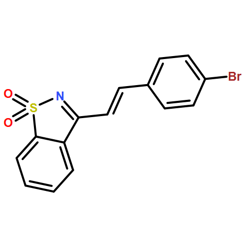 1,2-Benzisothiazole, 3-[(1E)-2-(4-bromophenyl)ethenyl]-, 1,1-dioxide 