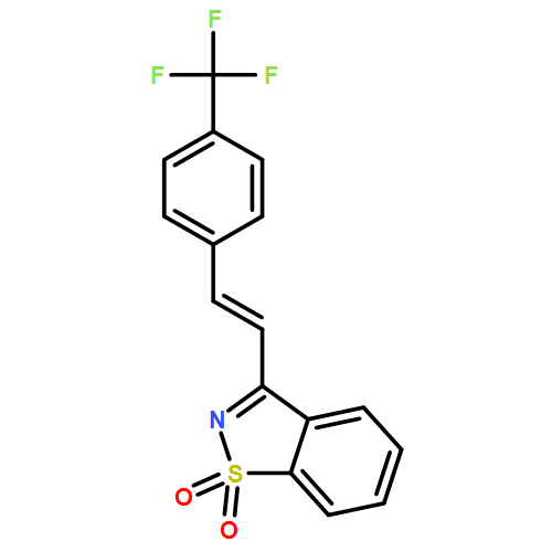 1,2-Benzisothiazole, 3-[(1E)-2-[4-(trifluoromethyl)phenyl]ethenyl]-, 1,1-dioxide 