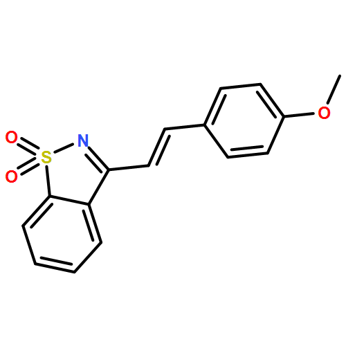 1,2-Benzisothiazole, 3-[(1E)-2-(4-methoxyphenyl)ethenyl]-, 1,1-dioxide 