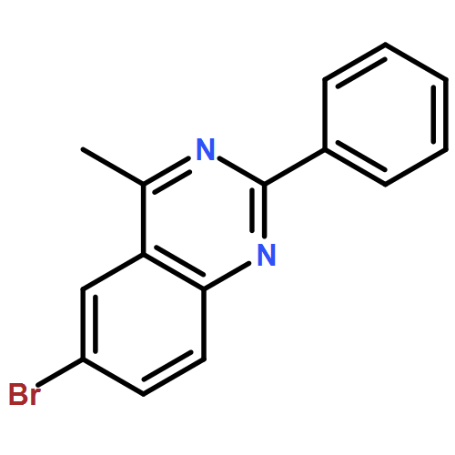 Quinazoline, 6-bromo-4-methyl-2-phenyl- 