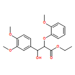 Benzenepropanoic acid, β-hydroxy-3,4-dimethoxy-α-(2-methoxyphenoxy)-, ethyl ester, (αR,βR)-rel- 