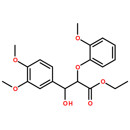 Benzenepropanoic acid, β-hydroxy-3,4-dimethoxy-α-(2-methoxyphenoxy)-, ethyl ester, (αR,βS)-rel- 