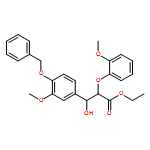 Benzenepropanoic acid, β-hydroxy-3-methoxy-α-(2-methoxyphenoxy)-4-(phenylmethoxy)-, ethyl ester 