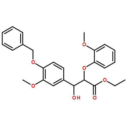 Benzenepropanoic acid, β-hydroxy-3-methoxy-α-(2-methoxyphenoxy)-4-(phenylmethoxy)-, ethyl ester 