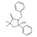 2-Pyrrolidinone, 5-hydroxy-3,3-dimethyl-5-phenyl-1-(phenylmethyl)- 