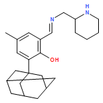 Phenol, 4-methyl-2-[[(2-piperidinylmethyl)imino]methyl]-6-tricyclo[3.3.1.13,7]dec-1-yl- 