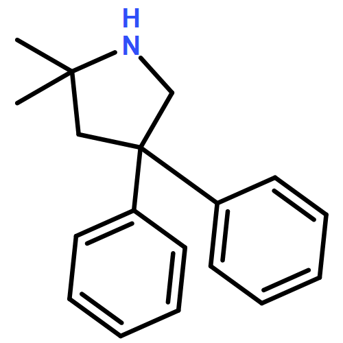 Pyrrolidine, 2,2-dimethyl-4,4-diphenyl- 