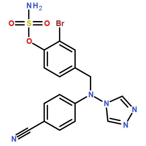 Sulfamic acid, 2-bromo-4-[[(4-cyanophenyl)-4H-1,2,4-triazol-4-ylamino]methyl]phenyl ester 