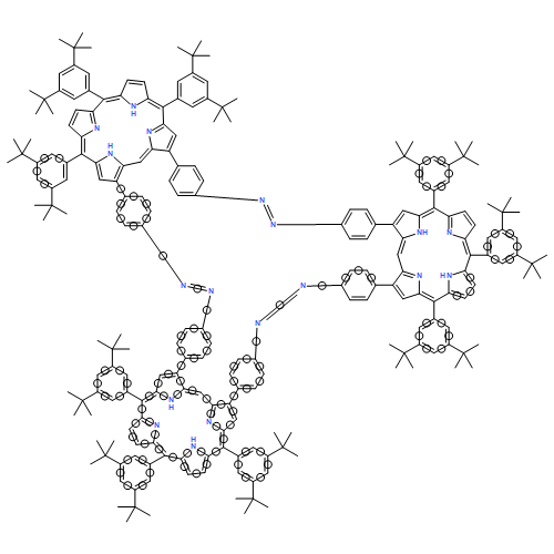 Poly[[5,10,15-tris[3,5-bis(1,1-dimethylethyl)phenyl]-21H,23H-porphine-2,18-diyl]-1,4-phenylene-(1E)-1,2-diazenediyl-1,4-phenylene], cyclic trimer