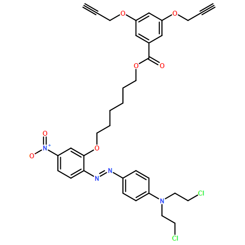 Benzoic acid, 3,5-bis(2-propyn-1-yloxy)-, 6-[2-[2-[4-[bis(2-chloroethyl)amino]phenyl]diazenyl]-5-nitrophenoxy]hexyl ester