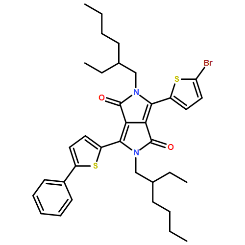 Pyrrolo[3,4-c]pyrrole-1,4-dione, 3-(5-bromo-2-thienyl)-2,5-bis(2-ethylhexyl)-2,5-dihydro-6-(5-phenyl-2-thienyl)- 