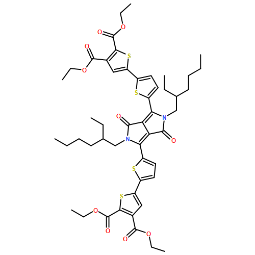 [2,2'-Bithiophene]-4,5-dicarboxylic acid, 5'-[4-[4',5'-bis(ethoxycarbonyl)[2,2'-bithiophen]-5-yl]-2,5-bis(2-ethylhexyl)-2,3,5,6-tetrahydro-3,6-dioxopyrrolo[3,4-c]pyrrol-1-yl]-, 4,5-diethyl ester 