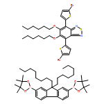 2,1,3-Benzothiadiazole, 4,7-bis(5-bromo-2-thienyl)-5,6-bis(hexyloxy)-, polymer with 2,2'-(9,9-dioctyl-9H-fluorene-2,7-diyl)bis[4,4,5,5-tetramethyl-1,3,2-dioxaborolane]