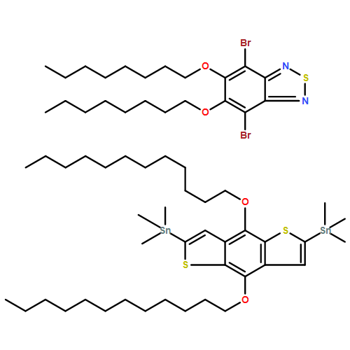 2,1,3-Benzothiadiazole, 4,7-dibromo-5,6-bis(octyloxy)-, polymer with 1,1'-[4,8-bis(dodecyloxy)benzo[1,2-b:4,5-b']dithiophene-2,6-diyl]bis[1,1,1-trimethylstannane]