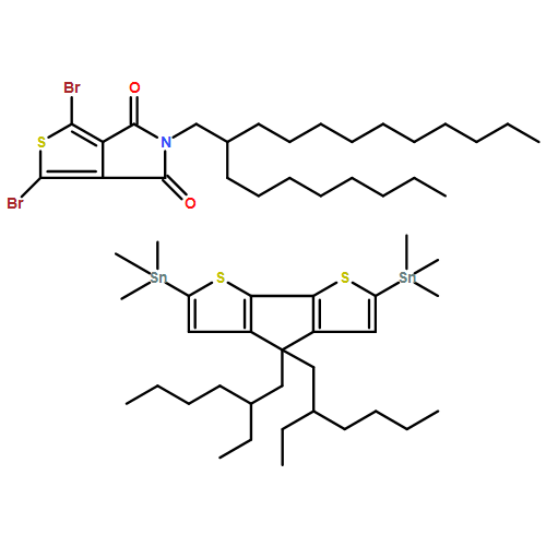 4H-Thieno[3,4-c]pyrrole-4,6(5H)-dione, 1,3-dibromo-5-(2-octyldodecyl)-, polymer with 1,1'-[4,4-bis(2-ethylhexyl)-4H-cyclopenta[2,1-b:3,4-b']dithiophene-2,6-diyl]bis[1,1,1-trimethylstannane]