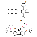 2,1,3-Benzothiadiazole, 4,7-bis(5-bromo-2-thienyl)-5,6-bis(hexyloxy)-, polymer with 2,2'-[9,9-bis[2-(2-methoxyethoxy)ethyl]-9H-fluorene-2,7-diyl]bis[4,4,5,5-tetramethyl-1,3,2-dioxaborolane]