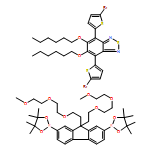 2,1,3-Benzothiadiazole, 4,7-bis(5-bromo-2-thienyl)-5,6-bis(hexyloxy)-, polymer with 2,2'-[9,9-bis[2-[2-(2-methoxyethoxy)ethoxy]ethyl]-9H-fluorene-2,7-diyl]bis[4,4,5,5-tetramethyl-1,3,2-dioxaborolane]