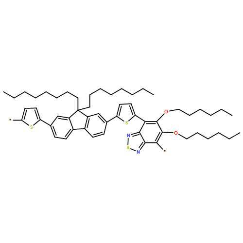 Poly[[5,6-bis(hexyloxy)-2,1,3-benzothiadiazole-4,7-diyl]-2,5-thiophenediyl(9,9-dioctyl-9H-fluorene-2,7-diyl)-2,5-thiophendiyl] 