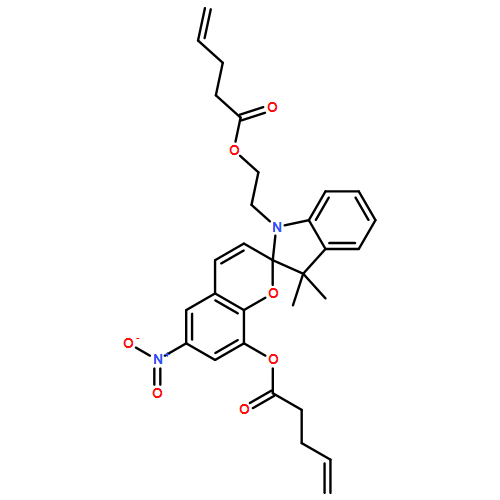 4-Pentenoic acid, 1',3'-dihydro-3',3'-dimethyl-6-nitro-1'-[2-[(1-oxo-4-penten-1-yl)oxy]ethyl]spiro[2H-1-benzopyran-2,2'-[2H]indol]-8-yl ester