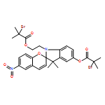 Propanoic acid, 2-bromo-2-methyl-, 2-[5'-(2-bromo-2-methyl-1-oxopropoxy)-3',3'-dimethyl-6-nitrospiro[2H-1-benzopyran-2,2'-[2H]indol]-1'(3'H)-yl]ethyl