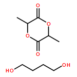 1,4-Dioxane-2,5-dione, 3,6-dimethyl-, homopolymer, ester with 1,4-butanediol (2:1)