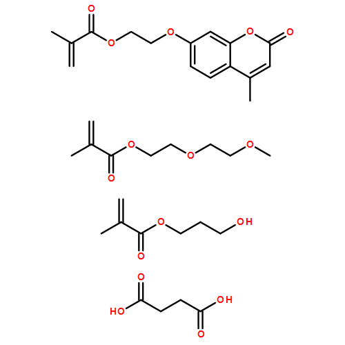 2-Propenoic acid, 2-methyl-, 3-hydroxypropyl ester, polymer with 2-(2-methoxyethoxy)ethyl 2-methyl-2-propenoate and 2-[(4-methyl-2-oxo-2H-1-