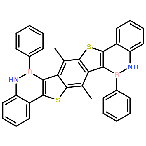 [1,2]Benzazaborino[3'',4'':4',5']thieno[2',3':5,6][1]benzothieno[3,2-c][1,2]benzazaborine, 5,6,13,14-tetrahydro-7,15-dimethyl-6,14-diphenyl-