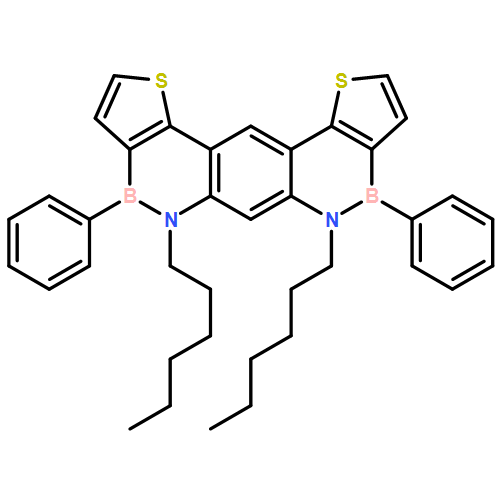 Thieno[3,2-c]thieno[3',2':3,4][1,2]azaborino[5,6-g][1,2]benzazaborine, 5,7-dihexyl-4,5,7,8-tetrahydro-4,8-diphenyl-