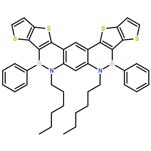 4H,5H-Thieno[2',3':4,5]thieno[3,2-c]thieno[2'',3'':4',5']thieno[3',2':3,4][1,2]azaborino[5,6-g][1,2]benzazaborine, 5,7-dihexyl-7,8-dihydro-4,8-diphenyl-