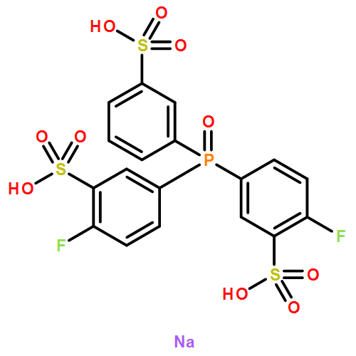 Benzenesulfonic acid, 3,?3'-?[(3-?sulfophenyl)?phosphinylidene]?bis[6-?fluoro-?, sodium salt (1:3)