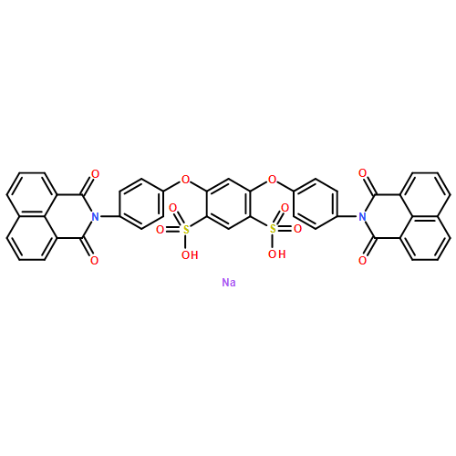 1,?3-?Benzenedisulfonic acid, 4,?6-?bis[4-?(1,?3-?dioxo-?1H-?benz[de]?isoquinolin-?2(3H)?-?yl)?phenoxy]?-?, sodium salt (1:2)