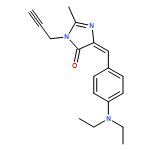 4H-Imidazol-4-one, 5-[[4-(diethylamino)phenyl]methylene]-3,5-dihydro-2-methyl-3-(2-propyn-1-yl)-