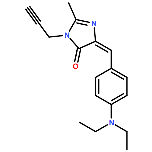 4H-Imidazol-4-one, 5-[[4-(diethylamino)phenyl]methylene]-3,5-dihydro-2-methyl-3-(2-propyn-1-yl)-