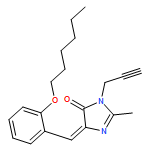 4H-Imidazol-4-one, 5-[[2-(hexyloxy)phenyl]methylene]-3,5-dihydro-2-methyl-3-(2-propyn-1-yl)-