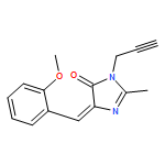 4H-Imidazol-4-one, 3,5-dihydro-5-[(2-methoxyphenyl)methylene]-2-methyl-3-(2-propyn-1-yl)-