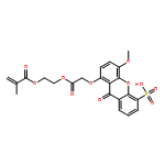 2-Propenoic acid, 2-methyl-, 2-[[2-[(4-methoxy-9-oxo-5-sulfo-9H-xanthen-1-yl)oxy]acetyl]oxy]ethyl ester