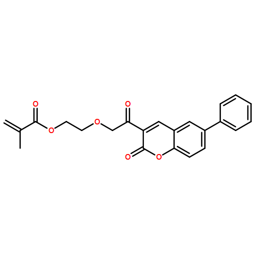 2-Propenoic acid, 2-methyl-, 2-[2-oxo-2-(2-oxo-6-phenyl-2H-1-benzopyran-3-yl)ethoxy]ethyl ester