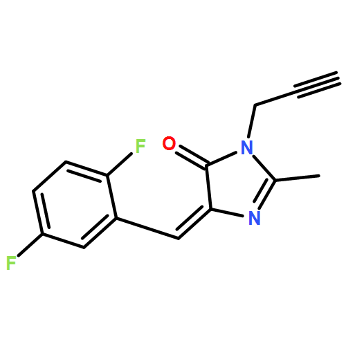 4H-Imidazol-4-one, 5-[(2,5-difluorophenyl)methylene]-3,5-dihydro-2-methyl-3-(2-propyn-1-yl)-