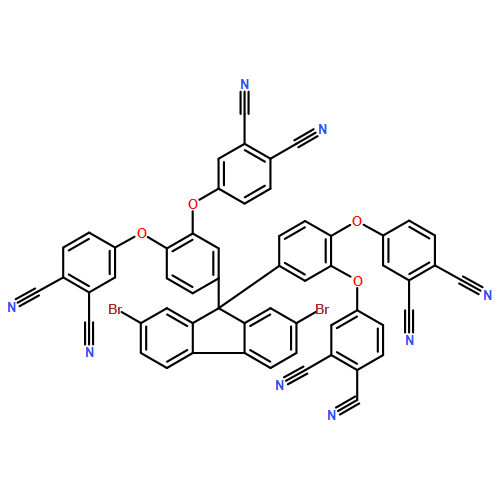 1,?2-?Benzenedicarbonitril?e, 4,?4',?4'',?4'''-?[(2,?7-?dibromo-?9H-?fluoren-?9-?ylidene)?bis[4,?1,?2-?benzenetriylbis(oxy)?]?]?tetrakis- 