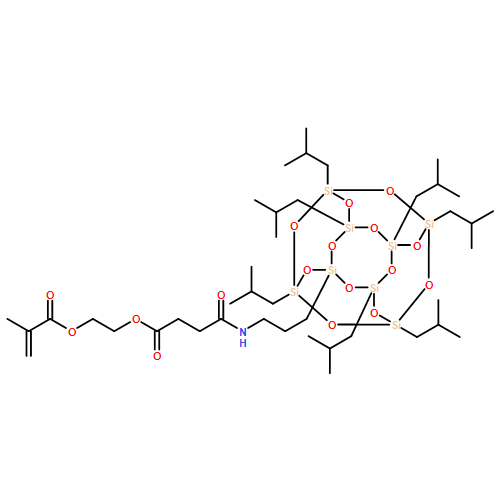 Butanoic acid, 4-?[[3-?[3,?5,?7,?9,?11,?13,?15-?heptakis(2-?methylpropyl)?pentacyclo[9.5.1.13,?9.15,?15.17,?13]?octasiloxan-?1-?yl]?propyl]?amino]?-?4-?oxo-?, 2-?[(2-?methyl-?1-?oxo-?2-?propen-?1-?yl)?oxy]?ethyl ester 