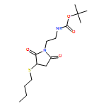 Carbamic acid, N-[2-[3-(butylthio)-2,5-dioxo-1-pyrrolidinyl]ethyl]-, 1,1-dimethylethyl ester