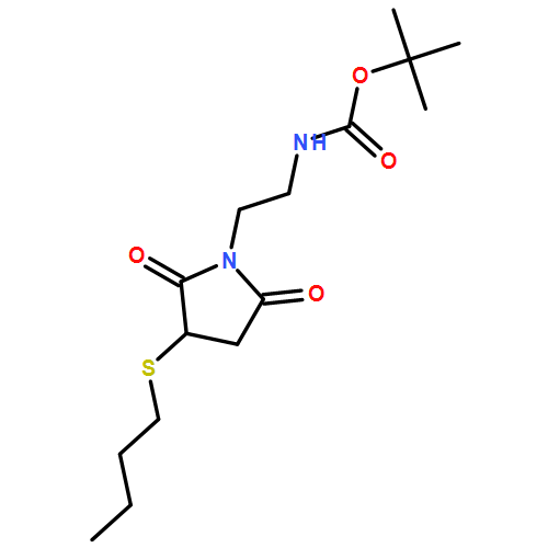 Carbamic acid, N-[2-[3-(butylthio)-2,5-dioxo-1-pyrrolidinyl]ethyl]-, 1,1-dimethylethyl ester