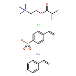 Ethanaminium, N,?N,?N-?trimethyl-?2-?[(2-?methyl-?1-?oxo-?2-?propen-?1-?yl)?oxy]?-?, chloride (1:1)?, polymer with ethenylbenzene and sodium 4-?ethenylbenzenesulfon?ate (1:1) 