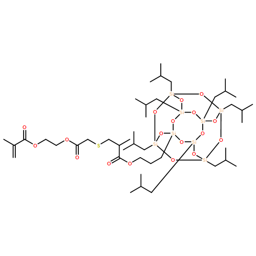 2-?Propenoic acid, 2-?methyl-?, 2-?[[2-?[[3-?[3-?[3,?5,?7,?9,?11,?13,?15-?heptakis(2-?methylpropyl)?pentacyclo[9.5.1.13,?9.15,?15.17,?13]?octasiloxan-?1-?yl]?propoxy]?-?2-?methyl-?3-?oxopropyl]?thio]?acetyl]?oxy]?ethyl ester 