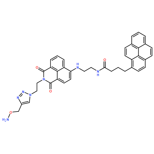 1-Pyrenebutanamide, N-[2-[[2-[2-[4-[(aminooxy)methyl]-1H-1,2,3-triazol-1-yl]ethyl]-2,3-dihydro-1,3-dioxo-1H-benz[de]isoquinolin-6-yl]amino]ethyl]-