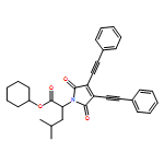 1H-Pyrrole-1-acetic acid, 2,5-dihydro-α-(2-methylpropyl)-2,5-dioxo-3,4-bis(2-phenylethynyl)-, cyclohexyl ester, (αR)-