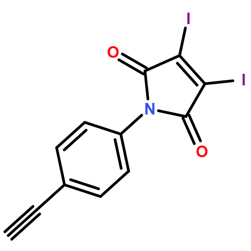 1H-Pyrrole-2,5-dione, 1-(4-ethynylphenyl)-3,4-diiodo-