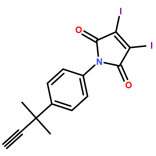 1H-Pyrrole-2,5-dione, 1-[4-(1,1-dimethyl-2-propyn-1-yl)phenyl]-3,4-diiodo-