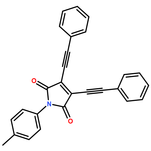 1H-Pyrrole-2,5-dione, 1-(4-methylphenyl)-3,4-bis(2-phenylethynyl)-